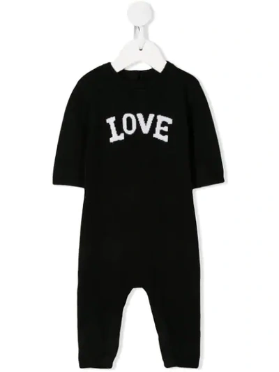 Zadig & Voltaire Babies' Intarsia Knit Pyjama In Black