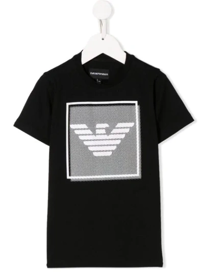 Emporio Armani Logo Print T-shirt In Black