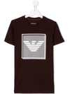Emporio Armani Kids' Logo Print T-shirt In Red