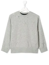 Diesel Kids' Sgraham Destroyed-effect Sweatshirt In Grey