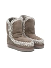 Mou Kids' Eskimo Ankle Boots In New Grey