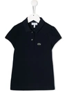 Lacoste Girls' Short-sleeve Petit Pique Polo Shirt - Little Kid, Big Kid In Navy Blue