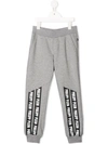 Philipp Plein Junior Kids' Logo Print Track Pants In Grey