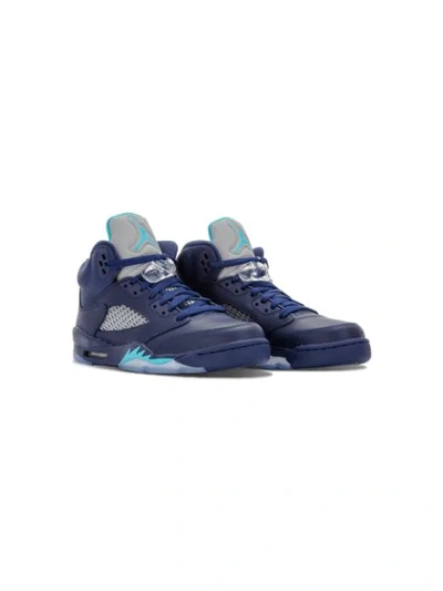 Jordan Kids' Air  5 Retro Bg Sneakers In Blue