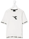 Diadora Junior Kids' Printed Logo T-shirt In White
