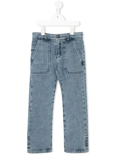 Bonpoint Kids' Malone Cargo Pocket Regular Jeans In Blue