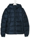 Save The Duck Kids' Short Padded Jacket In Blue