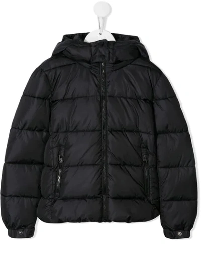 Save The Duck Kids' Short Padded Jacket In Black