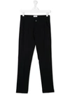 Paolo Pecora Teen Tailored Straight Leg Trousers In Blue