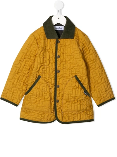 Familiar Kids' Quilted Shell Jacket In Yellow