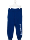 Neil Barrett Kids' Hashtag Logo Trackpants In Blue