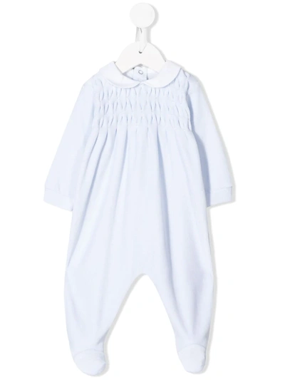 Siola Babies' Embroidered Detail Romper In Blue