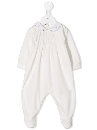 Siola Babies' Peter Pan Collar Pajamas In White