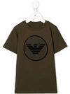 Emporio Armani Kids' Branded T-shirt In Green
