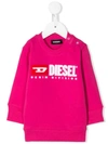 Diesel Babies' Logo Print Sweatshirt In Pink