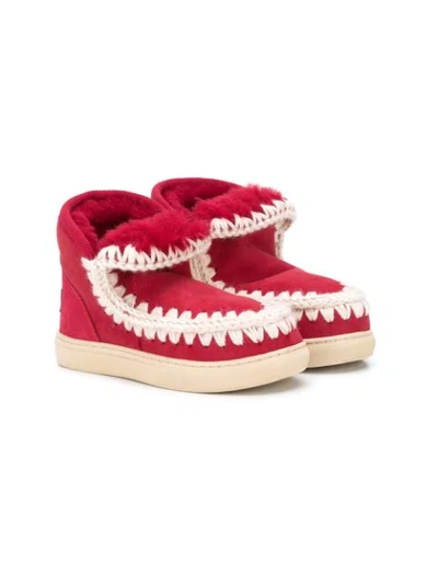 Mou Kids' Slip-on Boots In Red