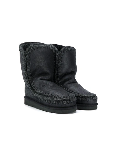 Mou Kids' Snow Boots In Black