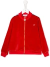 Chiara Ferragni Kids' Logo Band Velvet Jacket In Red