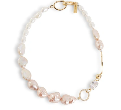 Mounser Cardiff Necklace In Gold Pink