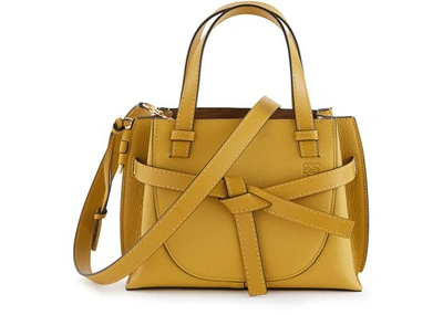 Loewe Gate Top Handle Mini Shoulder Bag In Yellow