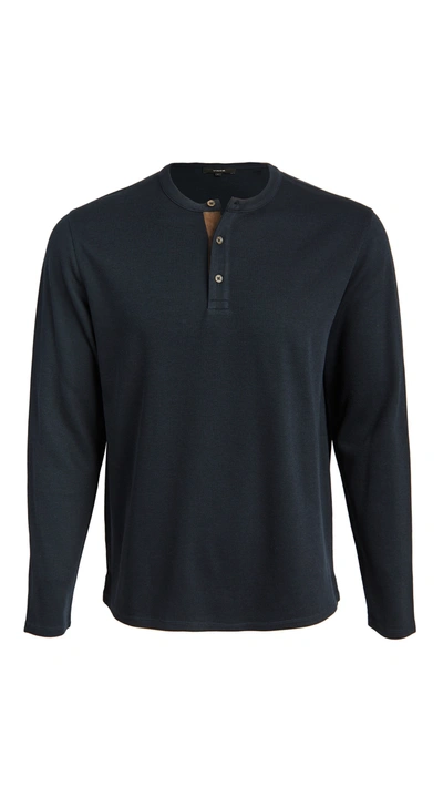 Vince Long-sleeve Cotton Henley In Sphere