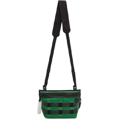 Acne Studios Logo-appliquéd Rubber-trimmed Ripstop Belt Bag In Green