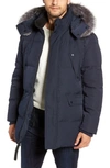 Andrew Marc Belmont Fox Fur-trimmed Quilted Parka In Ink