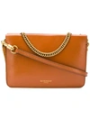 Givenchy Cross 3 Leather Crossbody Bag In Chestnut
