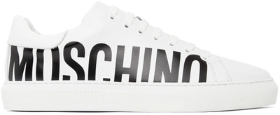 Moschino Logo Print Low-top Sneakers In White