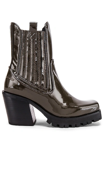 Jeffrey Campbell Elkins Boot In Dark Grey Patent