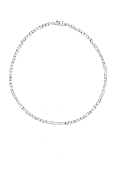The M Jewelers Ny Full Iced Out Necklace In Sterling Silver