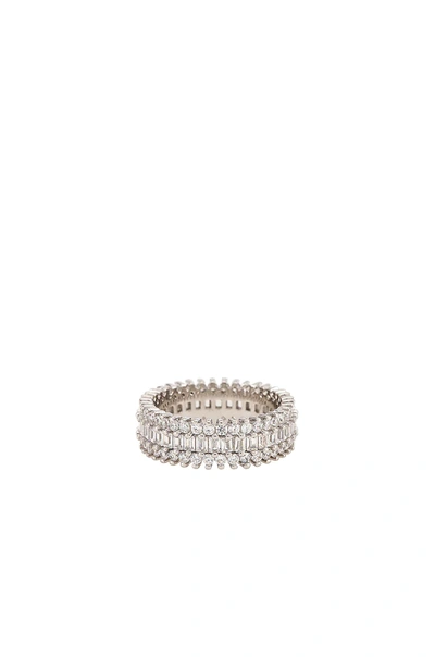 The M Jewelers Ny The Three Row Eternity Band In Silver
