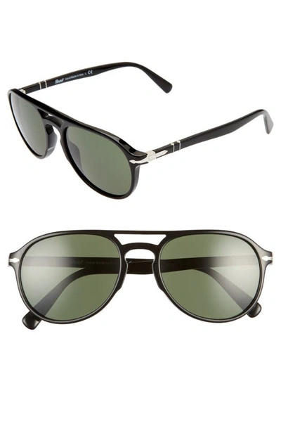 Persol 55mm Aviator Sunglasses In Black