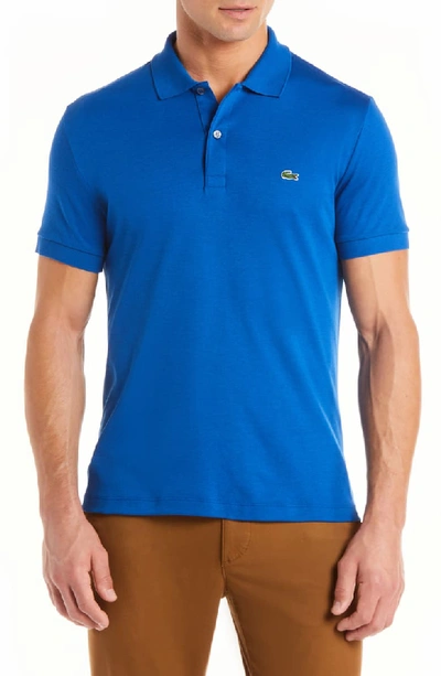 Lacoste Pima Cotton Regular Fit Polo Shirt In Electric