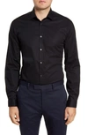 John Varvatos Rick Jersey Slim Fit Dress Shirt In Black