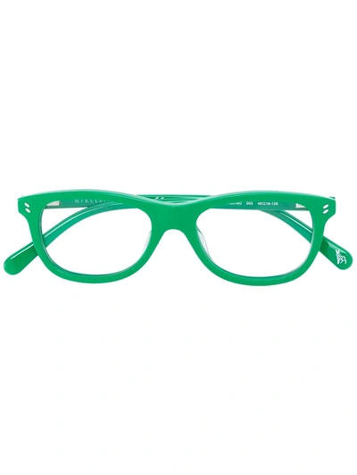 Stella Mccartney Kids' Rectangular Frame Glasses In Green