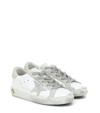 Golden Goose Kids' Superstar Leather Trainers In Multicolor