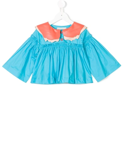 Raspberry Plum Kids' Kiss Blouse In Blue