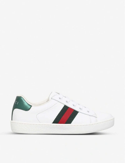 Gucci Kids White Ace Sneakers
