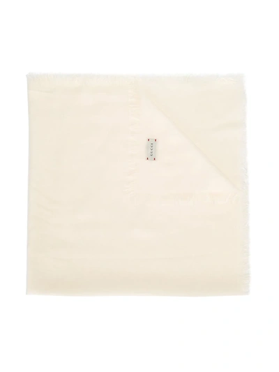 Gucci Kids' Logo Tag Scarf In White