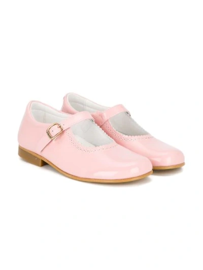 Andanines Shoes Kids' Buckle Strap Ballerinas In Pink