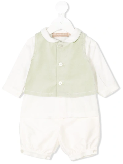 La Stupenderia Babies' Vest Detail Shortie In Green