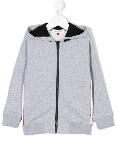 Givenchy Kids' Zipped Hooded Jacket In Grey