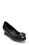 Cole Haan Tali Grand Soft Bow Wedge Pumps In Black