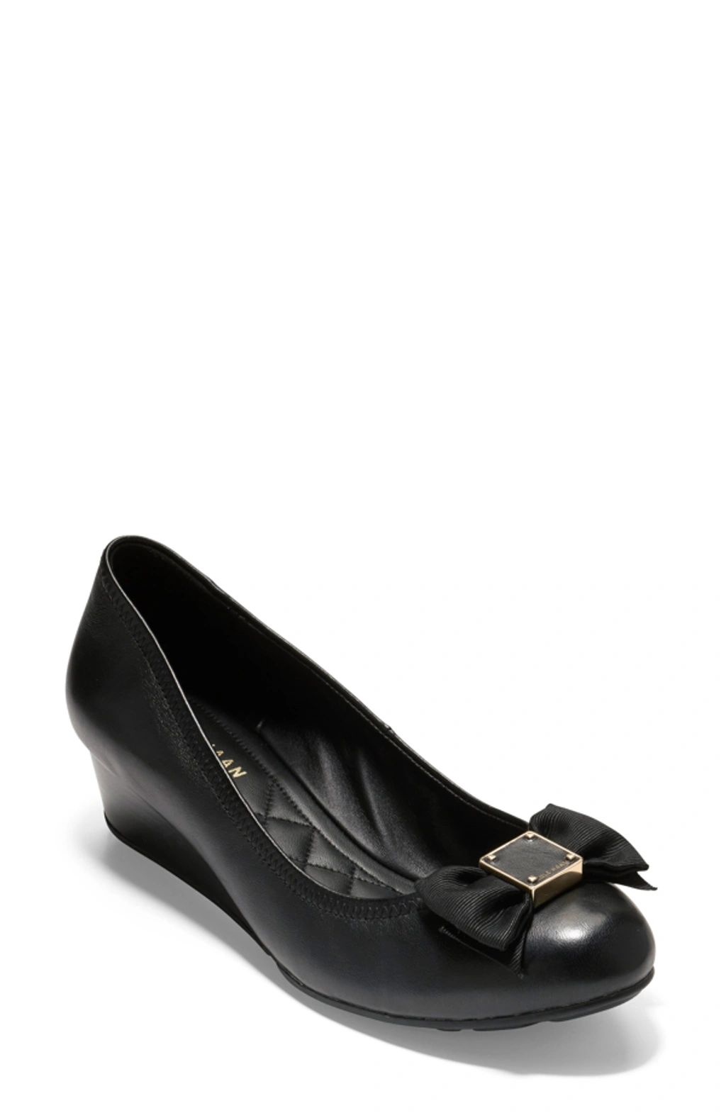 Cole Haan Tali Grand Soft Bow Wedge Pumps In Black ModeSens