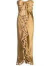 Cinq À Sept Women's Elise Tassel Trim Silk Dress In Gold