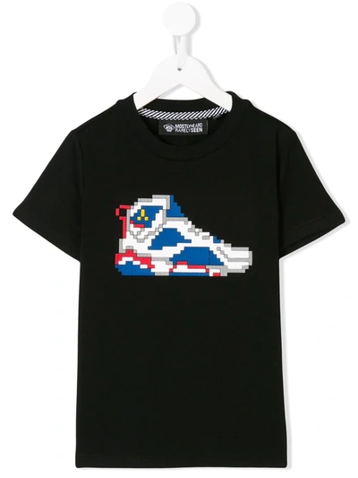Mostly Heard Rarely Seen 8-bit Kids' Pixelated Sneaker-print T-shirt In Black