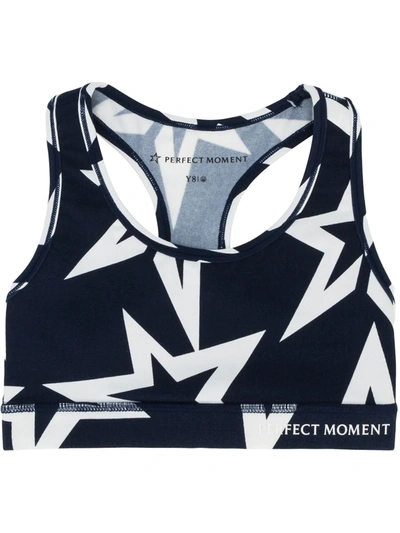 Perfect Moment Kids' Star Print Fitness Top In Blue