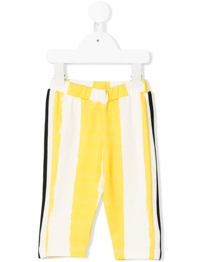Noe & Zoe Babies' Striped Knitted Leggings In Yellow