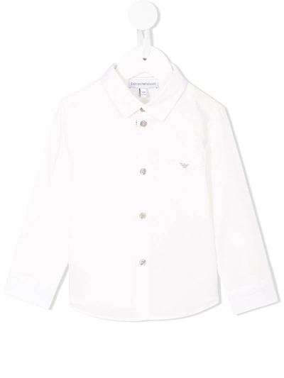 Emporio Armani Babies' Chest Pocket Shirt In White